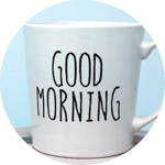 Coffee Cup saying "Good Morning"